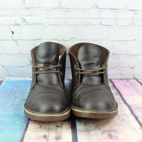 Clark's Bushacre 3 Brown Leather Chukka Lace Up Ankle Boots Size 11.5 M - Picture 5 of 9